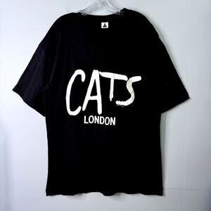 Cats London Theatre T-Shirt Andrew Lloyd Webber Musical 1980s Single Stitch XL